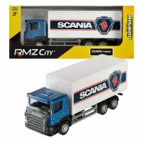 Машина металлическая RMZ City 1:64 SCANIA - Машина грузовой фургон, без механизмов