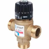 SVM-0120-166020 STOUT Термостатический смесительный клапан для систем отопления и ГВС 3/4“ резьба