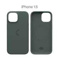 Силиконовый чехол COMMO Shield Case для iPhone 15, с поддержкой беспроводной зарядки, Dark Gray