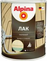 Лак палубный шелковисто-матовый Alpina прозрачный 0,75 л