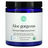 Ora, Aloe Gorgeous, порошок для повышения уровня коллагена на растительной основе, ваниль, 240 г (8,47 унции)