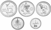 Грузия Набор из 5 монет 1993 г Животные