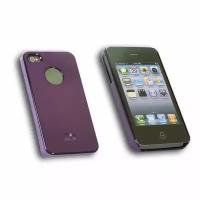 IP4-MT-PP Чехол-панель iCover Mirror Case для Apple iPhone 4/4S, лиловый (пластик) + защитная пленка