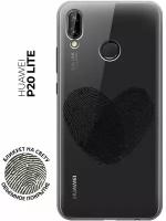 Силиконовый чехол с принтом Lovely Fingerprints для Huawei P20 Lite / Nova 3e / Хуавей П20 Лайт / Нова 3Е