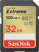 Карта памяти SanDisk Extreme 32GB 100MB/s Class 10 UHS-I (SDSDXVT-032G-GNCIN)