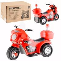 Детский электромотоцикл ROCKET«Мотоцикл шерифа»,1 мотор 20 ВТ, красный
