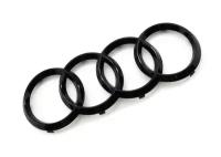 Эмблема на решетку для Audi Q7 кольца черный глянец 316 х 111 мм