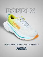 Кроссовки HOKA, полнота B, размер US7/UK5.5/EU38 2/3/JPN24, белый