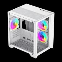 Корпус GameMax Infinity Mini White без БП (MICRO ATX, Белый, 1*USB 3.0, 2*USB 2.0, Зак. стекло)