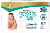 Predo Baby Подгузники детские, размер 3, 4-9 кг, 5 шт