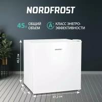 Холодильник NORDFROST RF-50 W однокамерный, с НТО, 45 л, белый