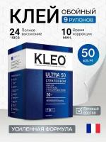 Клей для обоев KLEO ULTRA 50 для стеклообоев и флизелиновых обоев, сыпучий 500 гр 1шт