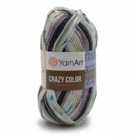 Пряжа для вязания YarnArt 'Crazy color' 100гр 260м (25% шерсть,75% акрил) (165 секционный), 5 мотков