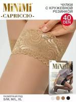 Чулки MiNiMi Capriccio, 40 den, размер 5XL, бежевый