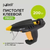 Клеевой пистолет сетевой, термопистолет клеевой для творчества 200 Вт, Pobedit, 11 мм