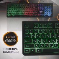 Клавиатура Gembird KB-250L Black черный, русская, 1 шт