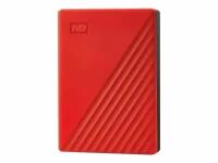 4 ТБ Внешний HDD Western Digital My Passport, WDBYVG/WDBPKJ, USB 3.2 Gen 1, красный