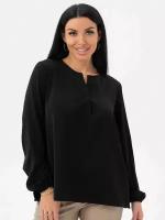 Блуза Instinity, Рубашка женская оверсайз длинная хлопковая базовая, размер 52, черный