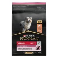 Pro Plan Medium Puppy Sensitive Skin корм для щенков средних пород с чувствительной кожей Лосось, 3 кг