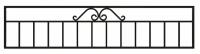 Ограждение Металлпроект МП-2 180х40 см цвет черный