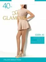 Колготки Glamour Edera, 40 den, размер 2, коричневый, черный