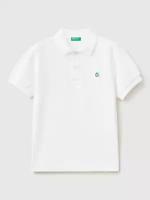 Поло из ткани пике с логотипом United Colors of Benetton для мальчиков 24P-3089C300Q-101-XL