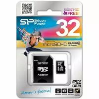 Карта памяти MicroSD 32GB Silicon Power Class 10 без адаптера