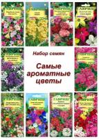 Набор семян, семена ароматных, душистых цветов, агератум, левкой, флокс и др