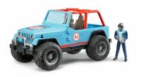 Брудер, Внедорожник Jeep Cross Country Racer синий с гонщиком, Bruder