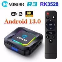 Смарт ТВ приставка VONTAR R3 Rockchip RK3528 Android 13 Поддержка 8K Видео BT5.0 Wifi 6 4/128ГБ Медиаплеер