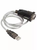 Кабель-адаптер ORIENT USS-101N, USB Am to RS-232 DB9M (chipset Prolific PL2303HXD), 0.8м, переходник на COM