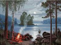 Картина по номерам Белоснежка «Белые ночи в Карелии» (30х40 см, холст на подрамнике)