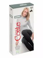 Колготки женские с кашемиром Conte CASHMERE 250 den, LYCRA®, размер 4=L c х/б ластовицей, цвет Grafite=Серый меланж