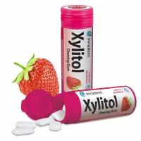 Жевательная резинка Miradent Xylitol со вкусом земляники, 30 шт