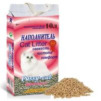 Наполнитель Pussy-Cat древесный (красный) 10л