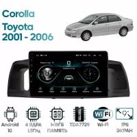 Штатная магнитола Wide Media для Toyota Corolla 01-04 (прав. руль), 01-06 (лев. руль) / Android 9, 9 дюймов, WiFi, 1/32GB, 4 ядра