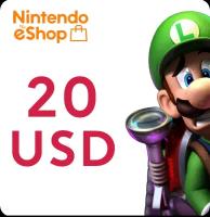 Пополнение счёта Nintendo eShop (USA) на 20 USD