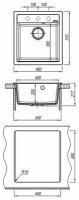 Кухонная мойка Florentina Липси 460 антрацит