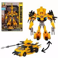 Детский трансформер Робот-машина, желтый цвет, TONGDE