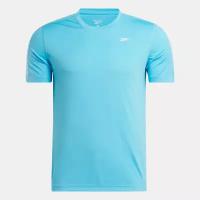 Футболка Reebok для мужчин, Размер:M, Цвет:голубой, Модель:SS TECH TEE