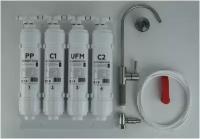 Система фильтрации воды. Набор-инсталляция фильтров для воды 12U-4 (SED, PRE, UF, POST)