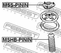 Пыльник переднего амортизатора, MSHBPININ FEBEST MSHB-PININ