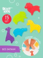 Антискользящие мини-коврики детские для ванной SAFARI от ROXY-KIDS, 15 шт, цвета в ассортименте
