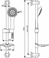 Душевой комплект Dorff Norma D0101000 хром