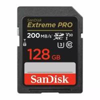 Карта памяти SanDisk Extreme Pro SDXC 128GB UHS-I U3 V30, R/W 200/90 МБ/с