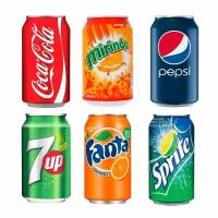 Набор газированных напитков Coca-cola, Pepsi, Fanta, Mirinda, 7up, Sprite 6 штук по 300мл