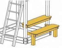 Столик с лавочкой для деревянных площадок с габаритами домика 1,3 * 1,3 м и меньше