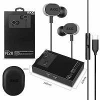 Наушники проводные AKG N-28, разъем Type C, с микрофоном и регулировкой громкости для Samsung, Xiaomi, Honor, Huawei, Poco