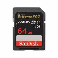 Карта памяти SanDisk Extreme Pro SDXC 64GB UHS-I U3 V30, R/W 200/90 МБ/с