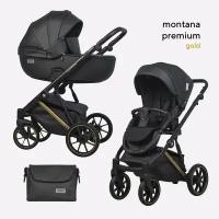 Коляска RIKO BASIC MONTANA PREMIUM Gold 2 в 1, 02 Black